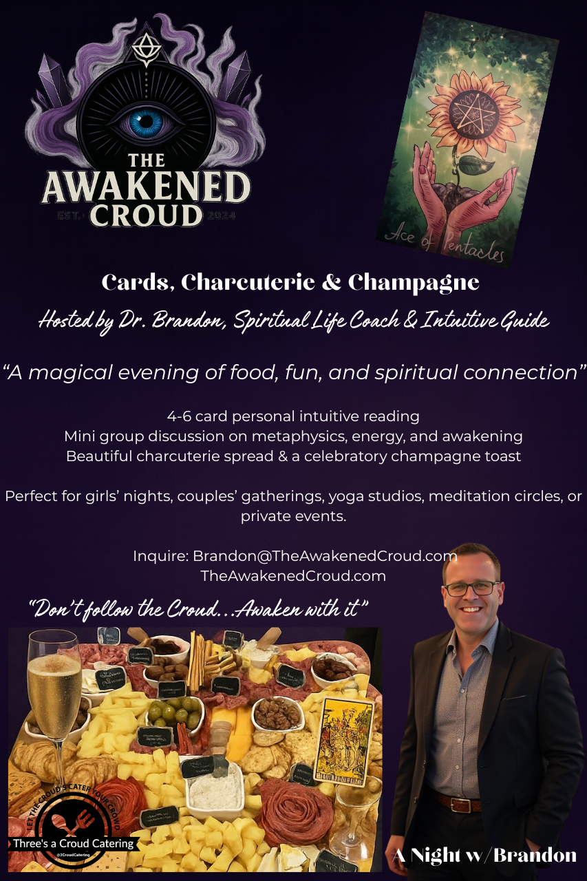 Cards, Charcuterie & Champagne event flyer